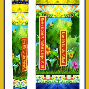 Enjoy Life  Garden Peace Pole with Solar Light 64&quot;
