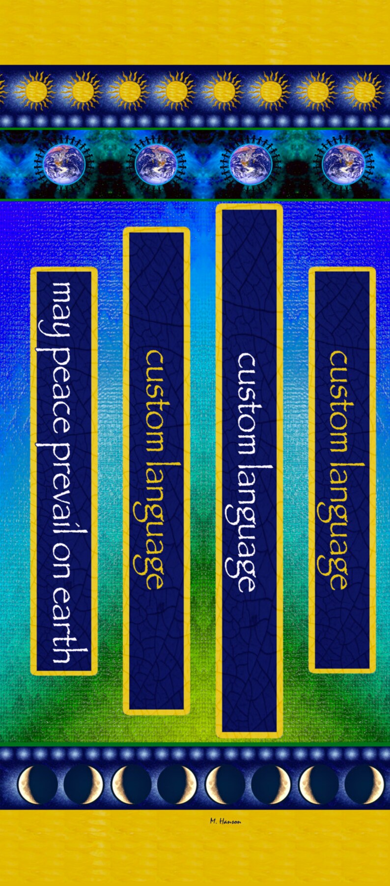 May Peace Prevail on Earth Garden Peace Pole CUSTOM Languages With Solar Light 52 Etsy