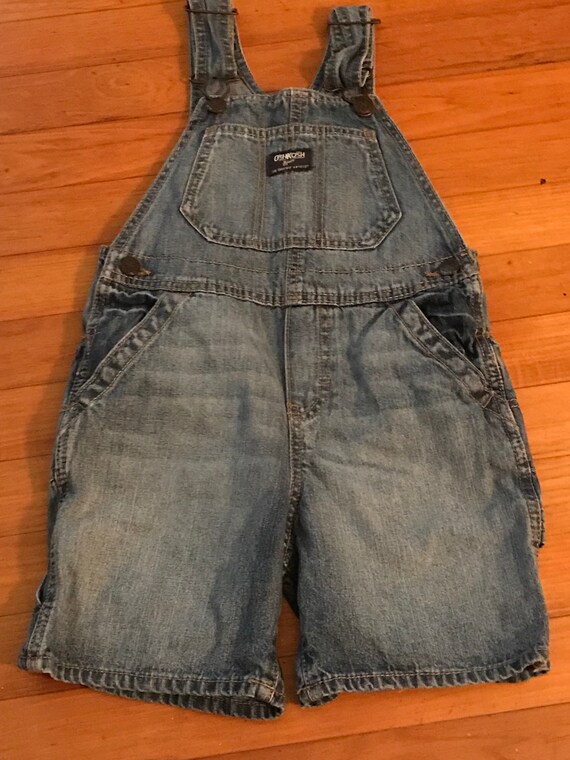 acid wash overalls shorts