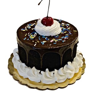 Large Mocha Drizzle Fake Cake Display Prop Faux Cake Chocolate Etsy