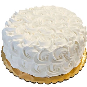 DEZICAKES Fake Cake White Rosette Wedding Prop Decoration Dezicakes image 1