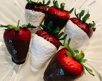 Gold Dipped Strawberries Etsy