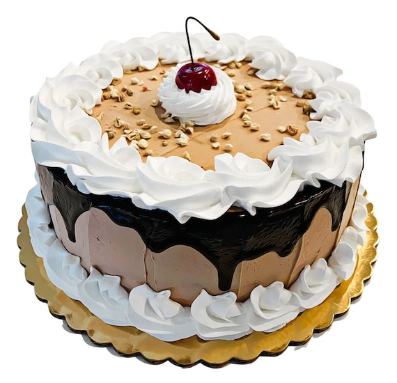 Buy DEZICAKES Fake Cake Chocolate Drizzle Faux Cake Decoration ...