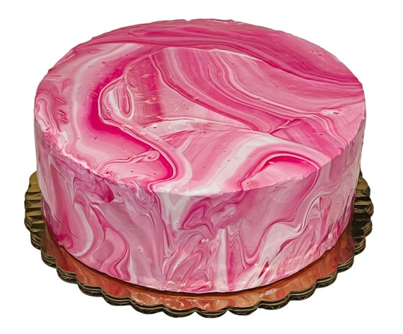 DEZICAKES Fake Cake- Home Decoration Pink Cake Display- Artificial Cake-  Cake Decor-Cake Decoration Cake Display- Fake Cupcakes-Fake Cakes-Realistic