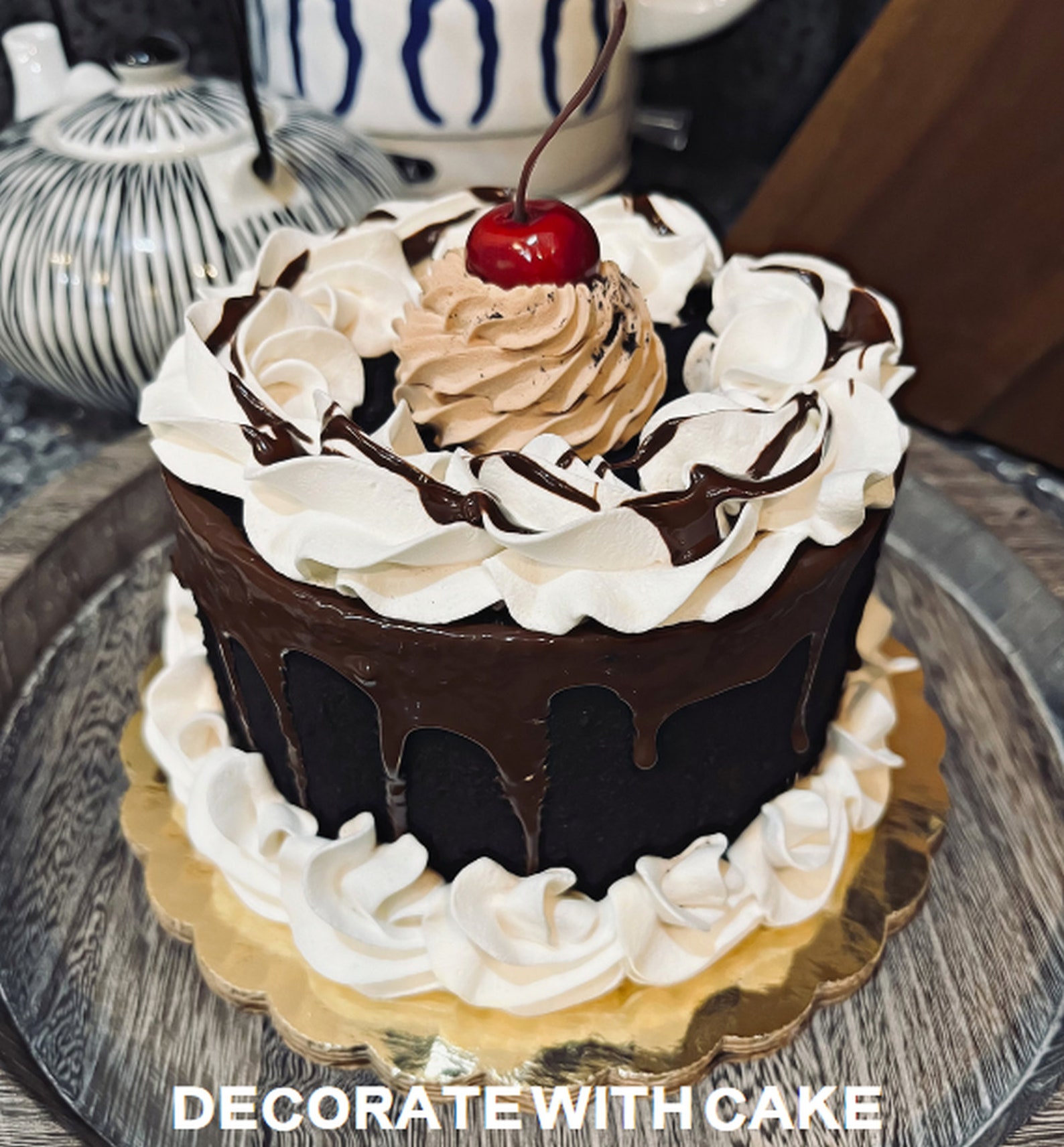 DEZICAKES Fake Cake Chocolate Brownie Cake With Chocolate Etsy