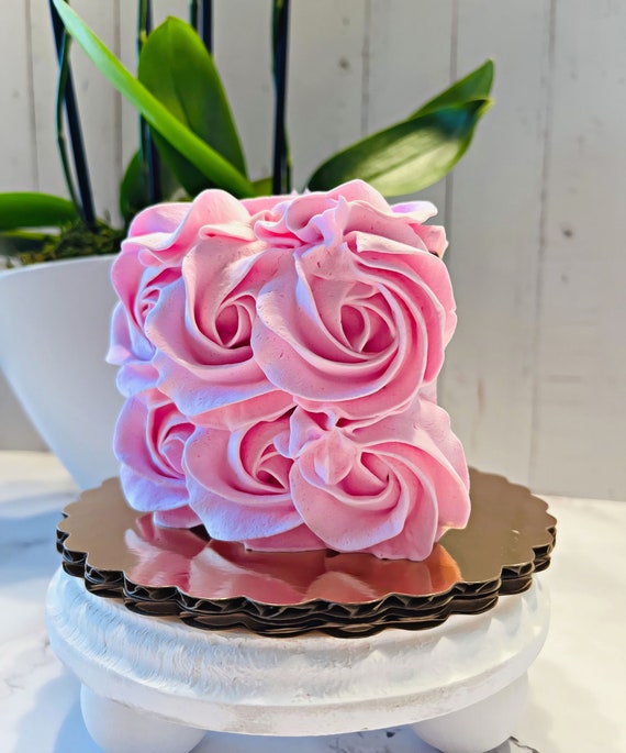 DEZICAKES Fake Cake- Home Decoration Pink Cake Display- Artificial Cake-  Cake Decor-Cake Decoration Cake Display- Fake Cupcakes-Fake Cakes-Realistic