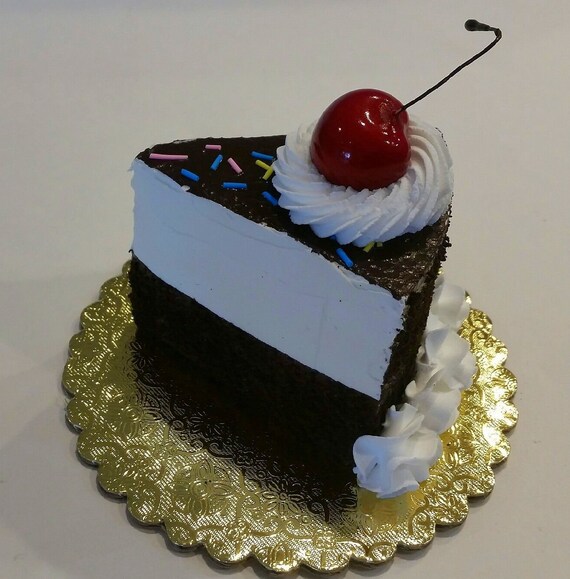 Fake Piece Of Cake Chocolate Brownie Sundae With Sprinkles Etsy