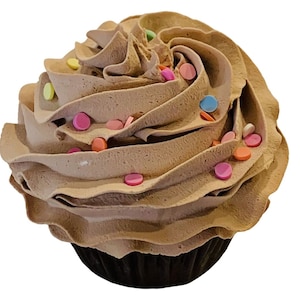DEZICAKES Fake Cupcake Chocolate Birthday Confetti Prop Decoration Dezicakes Fake Cake