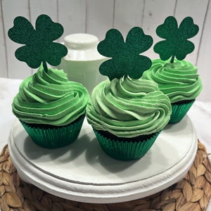 DEZICAKES Fake Cupcakes Green St Patrick's Day Cupcakes Set of 3 Prop Decoration Dezicakes image 7