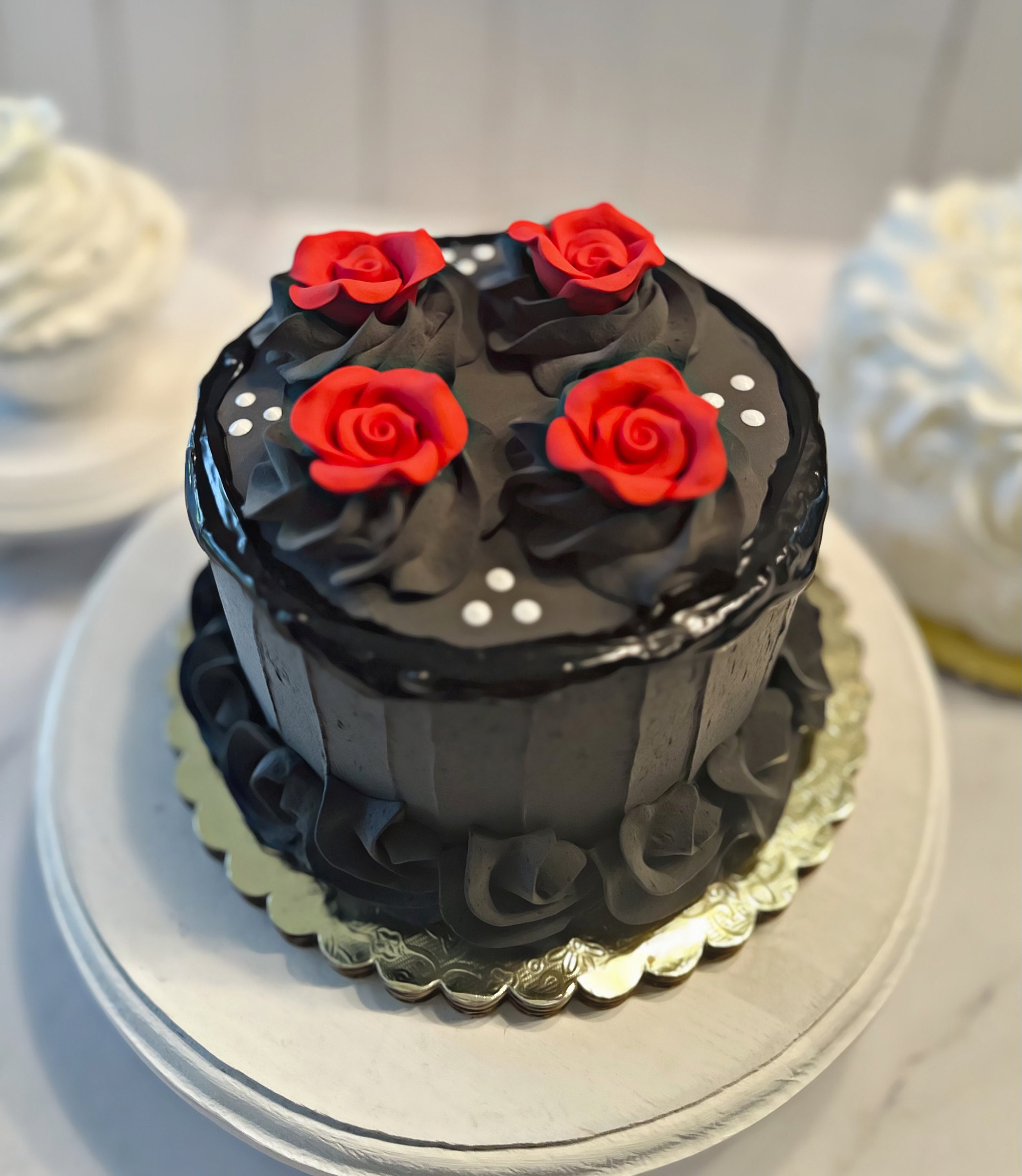 Fake Cake elegant Total Black Fake Cake dummy Cake Birthday Cake Ceremony  Cake birthday wedding Cake dark Gothic Cake -  Sweden