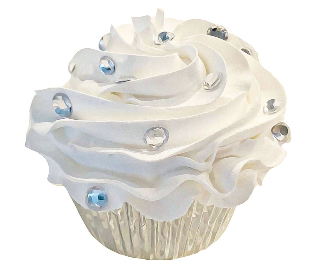 Dezicakes Fake Cupcake Artificial Food – Bubble Gum Pink & Blue, Unedible