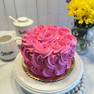 Pink Rosette Cake - Etsy