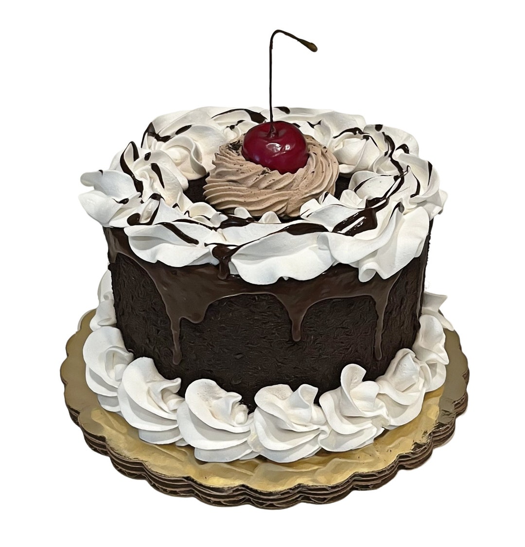 DEZICAKES Fake Cake Chocolate Brownie Cake With Chocolate Drizzle and