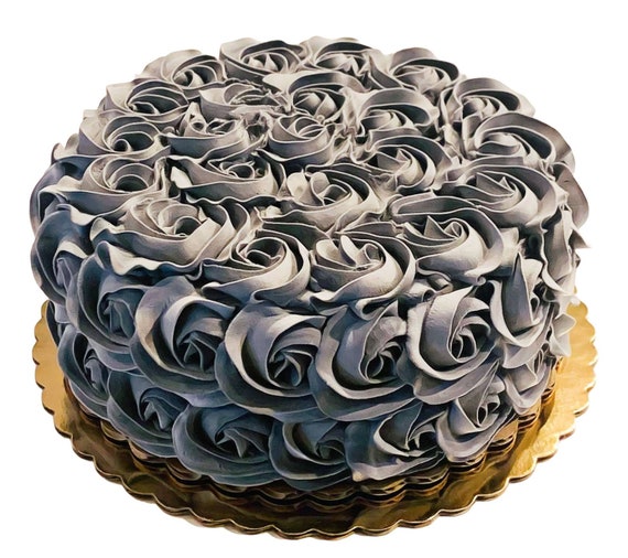DEZICAKES Fake Cake Gray Rosette Cake Prop Decoration Dezicakes Fake Food Fake  Cake Artificial Cake Faux Cake Decor -  Sweden