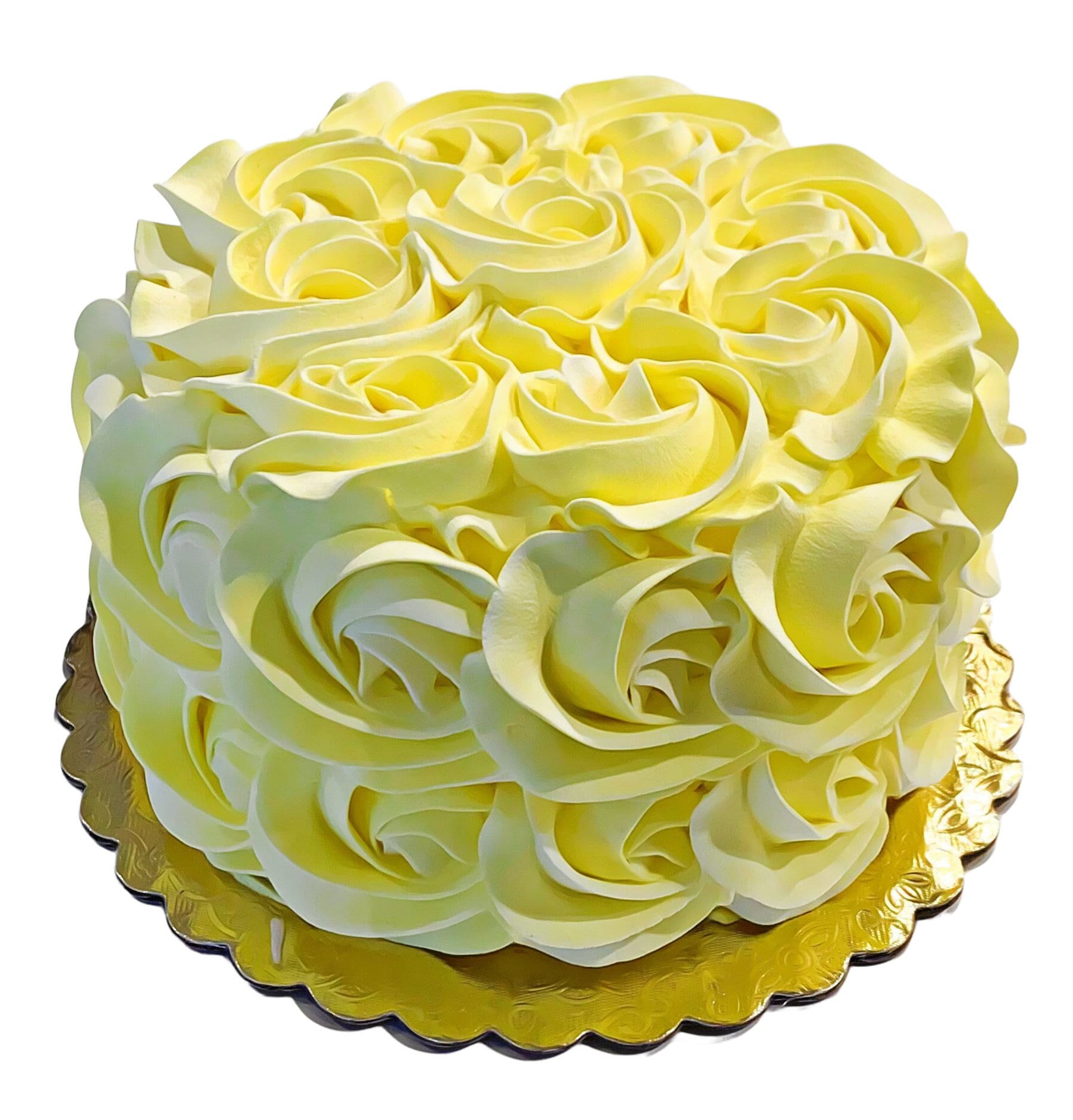 DEZICAKES Fake Cake Yellow Rosette Cake Prop Decoration - Etsy