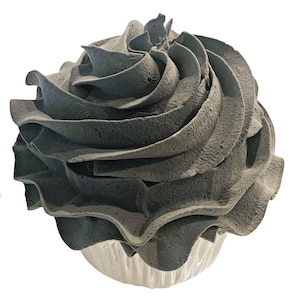 DEZICAKES Fake Cupcake Gray Prop Decoration Dezicakes Fake Food- Fake Cake-  Artificial Cake- Faux Cake Decor