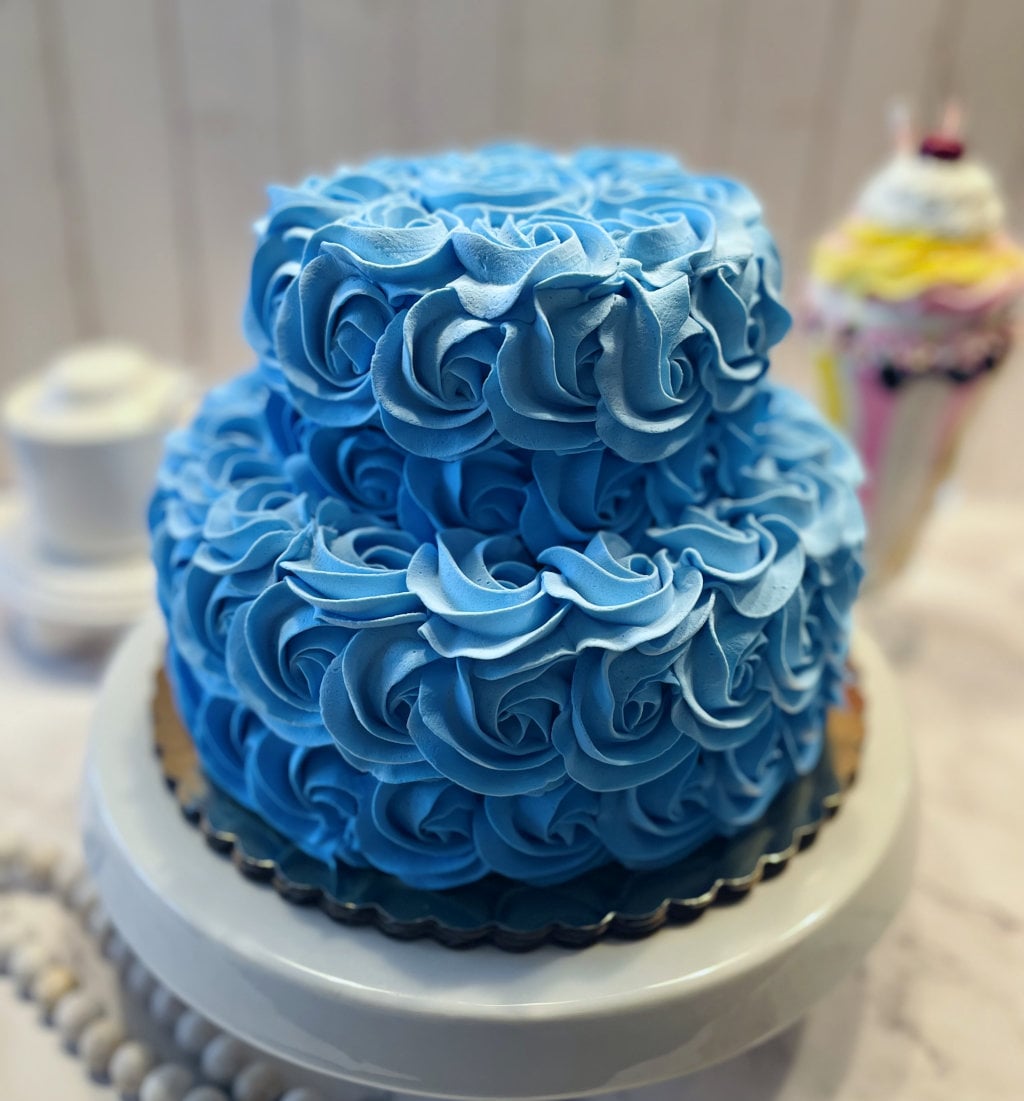 CAKE II ASH design by SOGOKAGU⑥ TA2610 DEZICAKES Fake Cake Two Tier Half & Half Chocolate Drizzle White