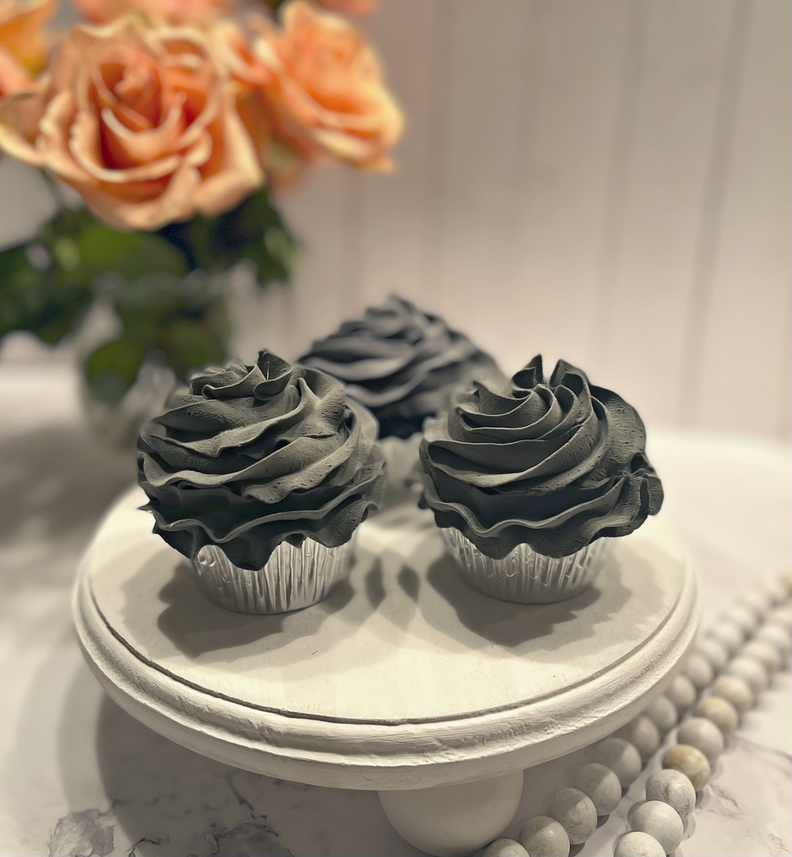 DEZICAKES Fake Cupcakes Künstliche Lebensmittel 3er Set Kaugummi