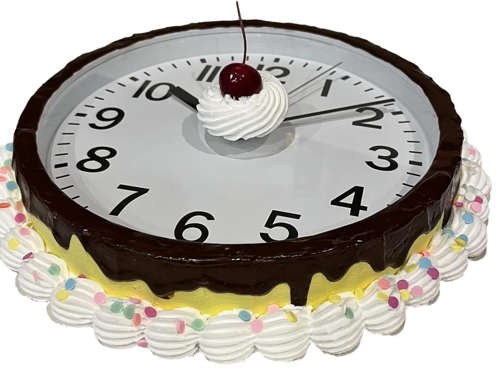 DEZICAKES Bakery Shop Cake Clock Cute Decoration Yellow Cake W ...