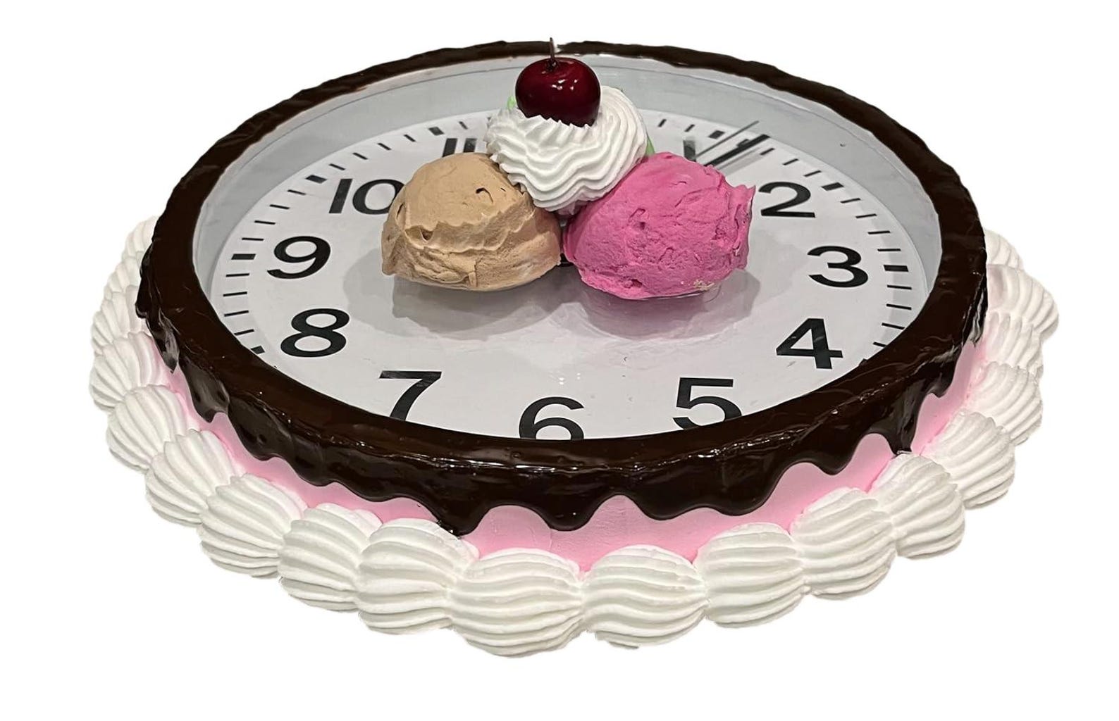 DEZICAKES Ice Cream Shop Cake Clock Cute Decoration Pink Cake W ...