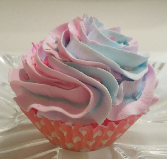 Fake Cupcake Cotton Candy Pink Blue Prop Decoration Etsy