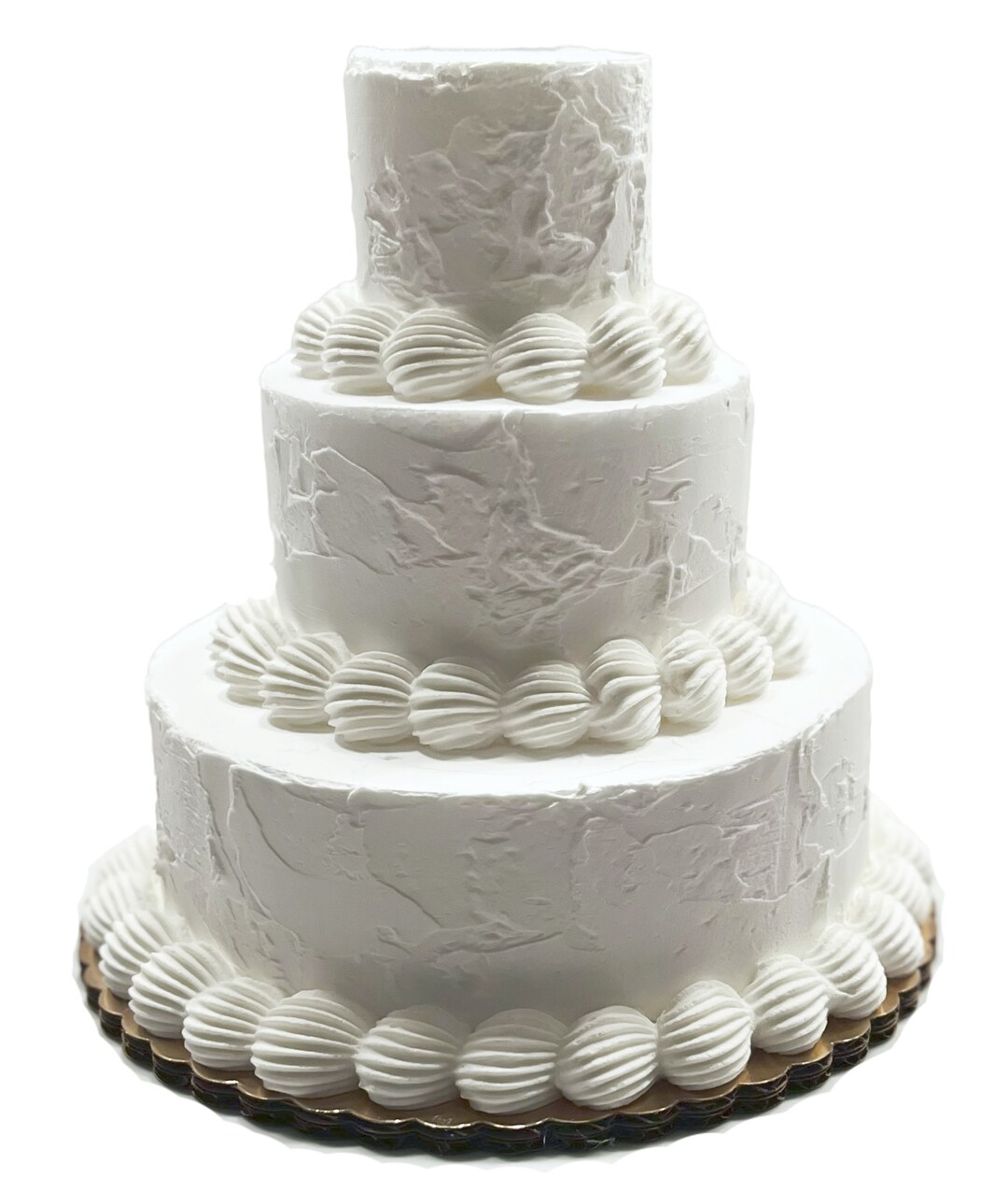 DEZICAKES Fake Wedding Cake 3 Tier Wedding Cake White Textured 3 Tier ...