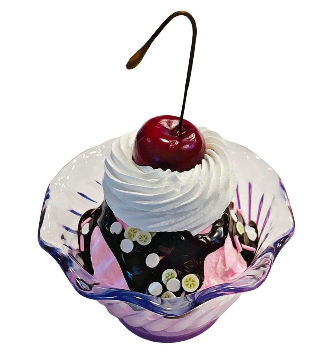 DEZICAKES Fake Ice Cream Sundae Strawberry Sundae Parfait Prop ...