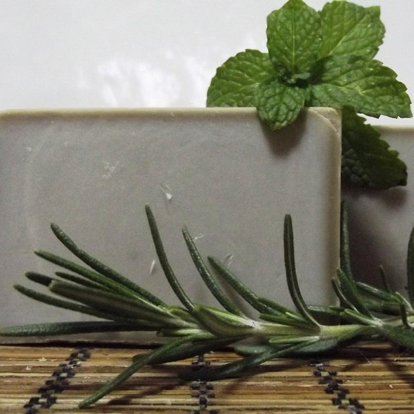Spearmint Rosemary Shampoo Soap, Cold Process Shampoo Bar, Olive Oil Bar Soap, Hair Loss Soap, Dandruff Shampoo Bar, Itchy Scalp, Bath Soap