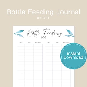 Flesvoeding Tracker, AFDRUKBARE Feeding Daily Tracker, INSTANT DOWNLOAD, Dagelijks voedingsdagboek, Flesvoeding Log, Formule Tracker