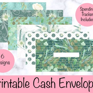 Cash Envelopes Printable, Cash Envelope System, Watercolor Eucalyptus Money Envelopes, Budget Envelopes Printable, DIGITAL DOWNLOAD