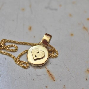 14k solid gold heart necklace