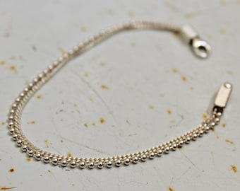 Tobillera única Sterling Silver Tobillera Pulsera de tobillo de plata Tobillera Sterling Silver Tobillera de cadena Tobillera tobillera doble Pulsera de cadena verano