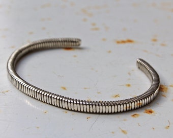 Mens Bangle, Mens Silver Bangle, Handmade Heavy Silver Cuff Bracelet Bangle, Mens Silver Bracelet Cuff