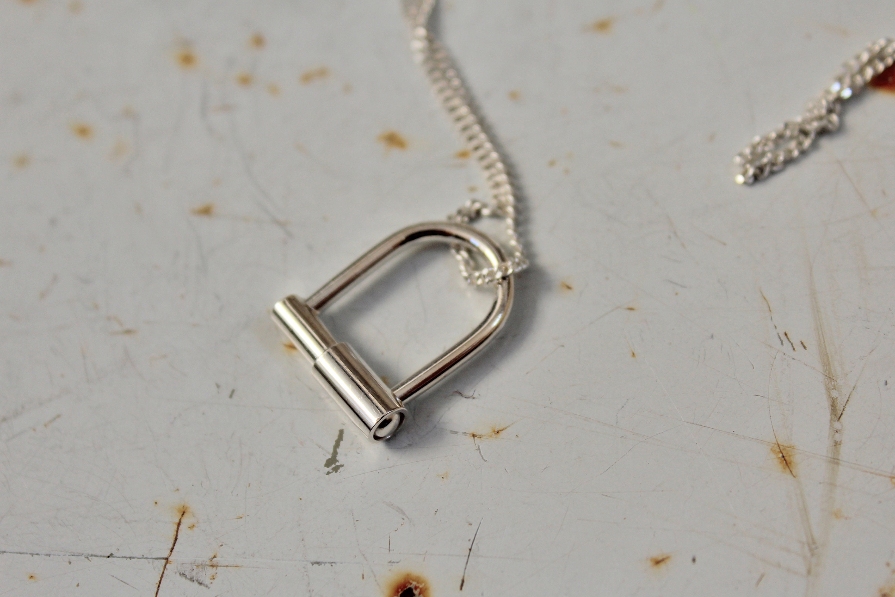 Cycling Gifts Biker Necklace Gift for Cyclist Gift U Lock Necklace