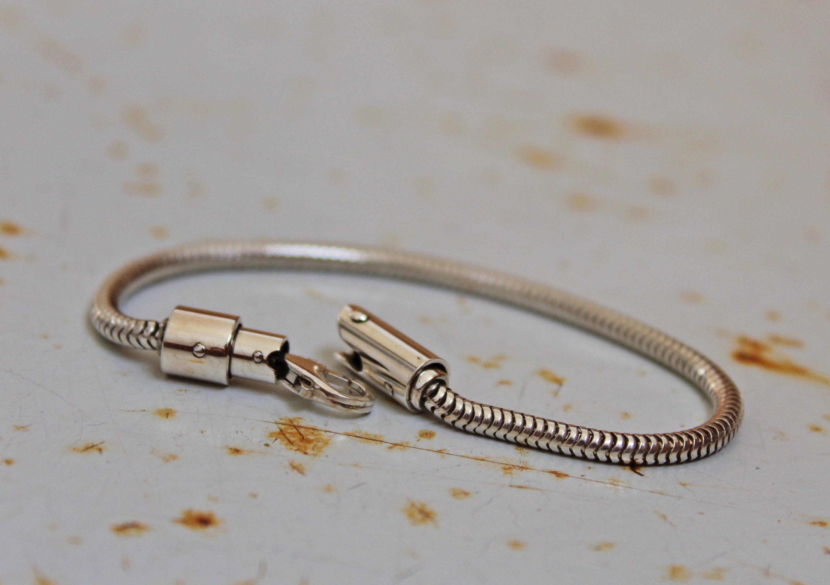 Snake Chain Bracelet Silver Bracelet 925 Sterling Silver Link Etsy