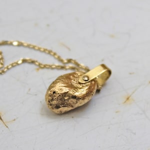 14k Gold Nugget necklace with 14k Gold Necklace Dainty natural gold nugget pendant necklace 14k solid gold necklace Raw gold necklace