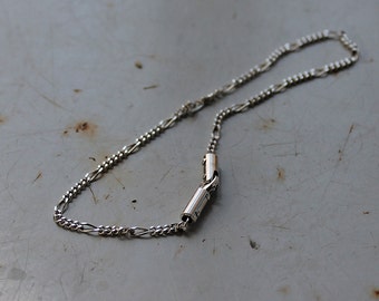 Sterling Silver Anklet, Sterling Silver Chain Anklet, Figaro anklet, Figaro chain anklet, Silver Anklets Simple