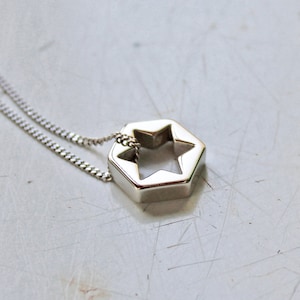 Jewish Jewelry Judaica Jewelry Silver Star of David Necklace Religious Jewelry Magen David Bat Mitzvah Gift Made in Israel Jewelry