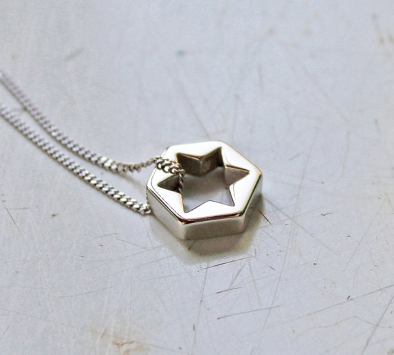 Jewish Jewelry Judaica Jewelry Silver Star of David Necklace Religious Jewelry Magen David Bat Mitzvah Gift Made in Israel Jewelry