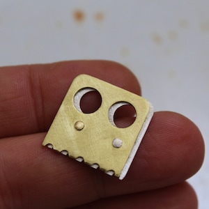 Ghost keyring charm sterling silver and brass ghost keychain charm keyfob charm