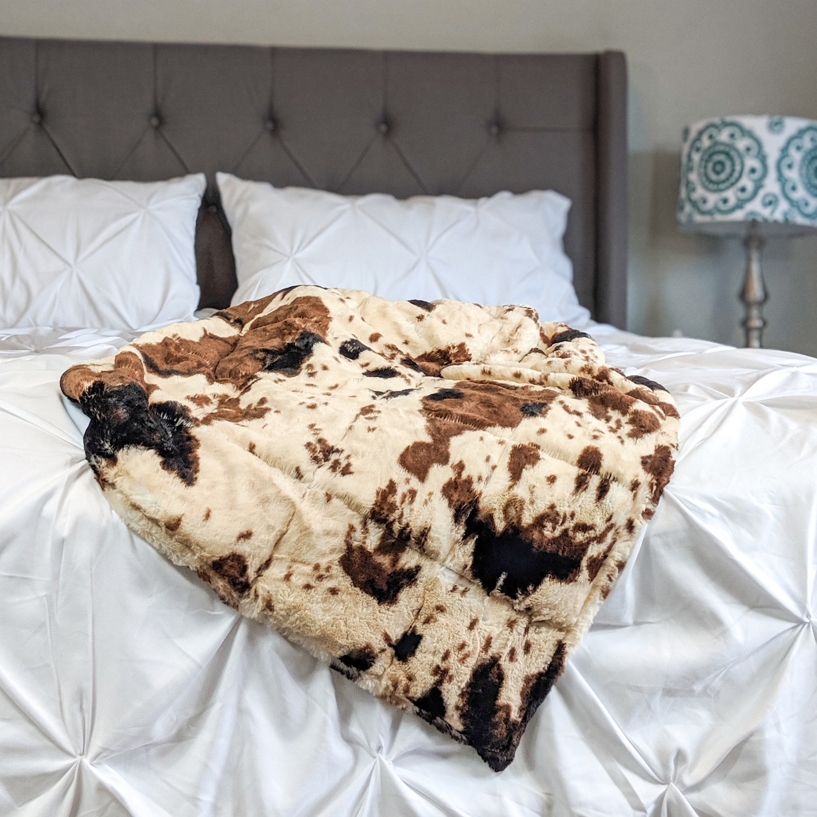 Weighted Blankets Luxe Faux Fur Cowhide or Pony Minky w/ Etsy