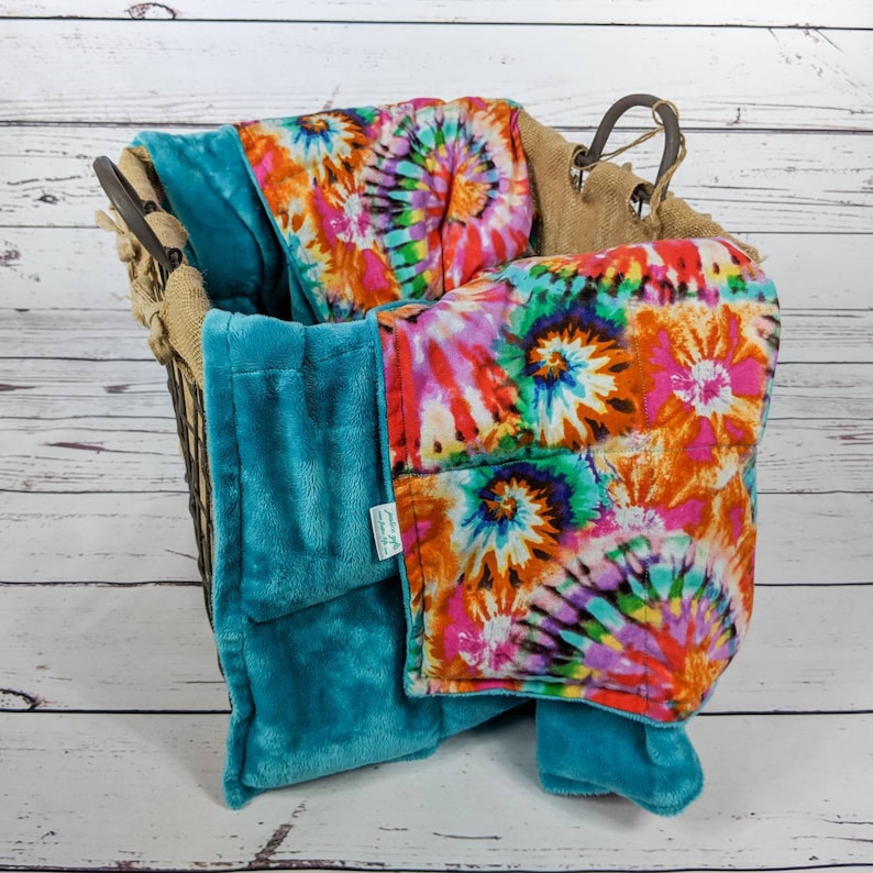 Weighted Blankets Shipping Included Tie Dye Funky Etsy