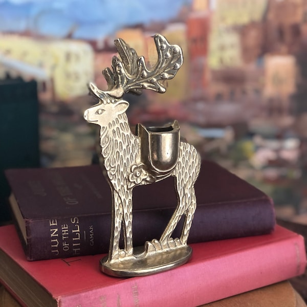 Brass Reindeer Etsy