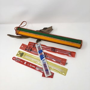 Unique Handmade Knitting Needles Case with Knitting Needles