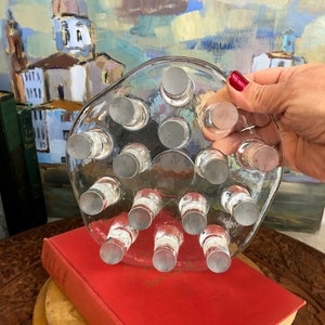 Vintage Scandinavian Art Glass Tea Light Holder or Stand
