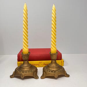 Pair of Vintage Metal Candle Holders
