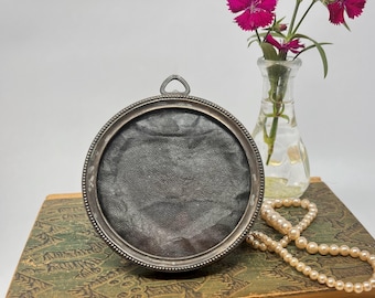 Antique Small Round Sterling Silver Picture Frame made by Webster Company