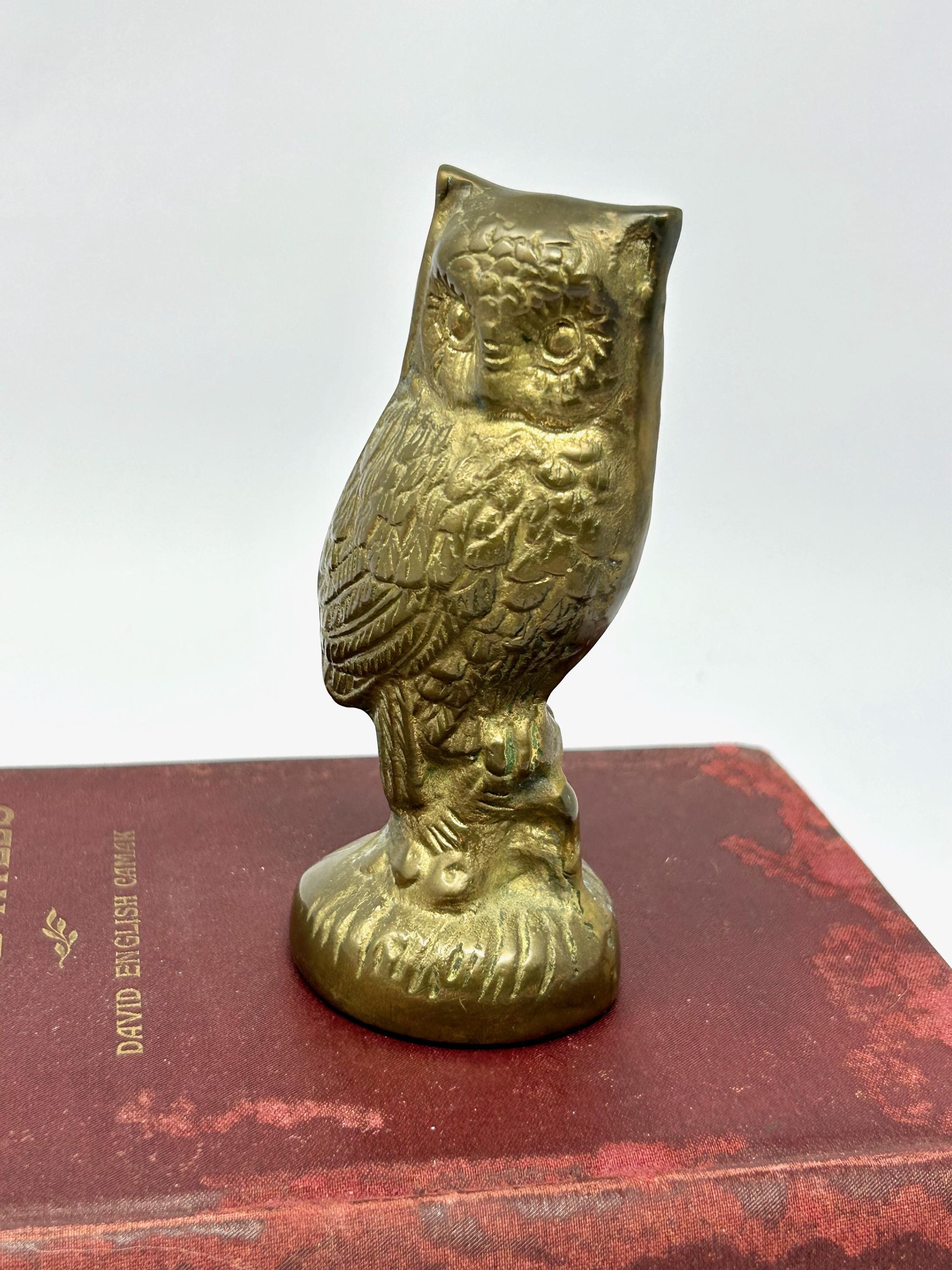 Vintage Brass Owl