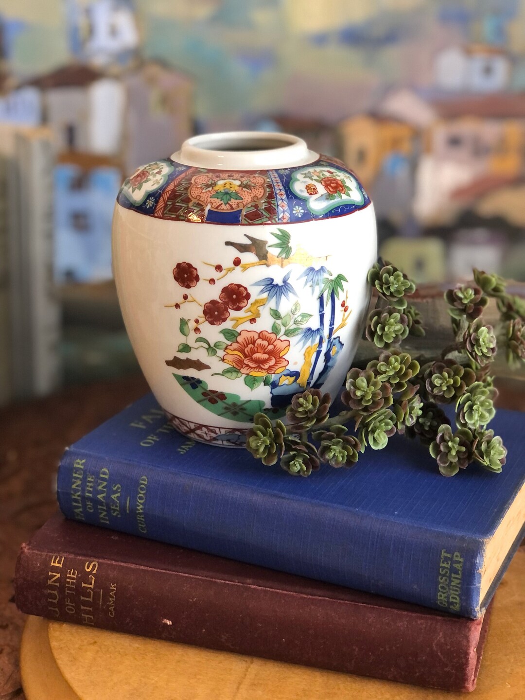 Vintage Imari Style Ginger Jar or Vase Etsy