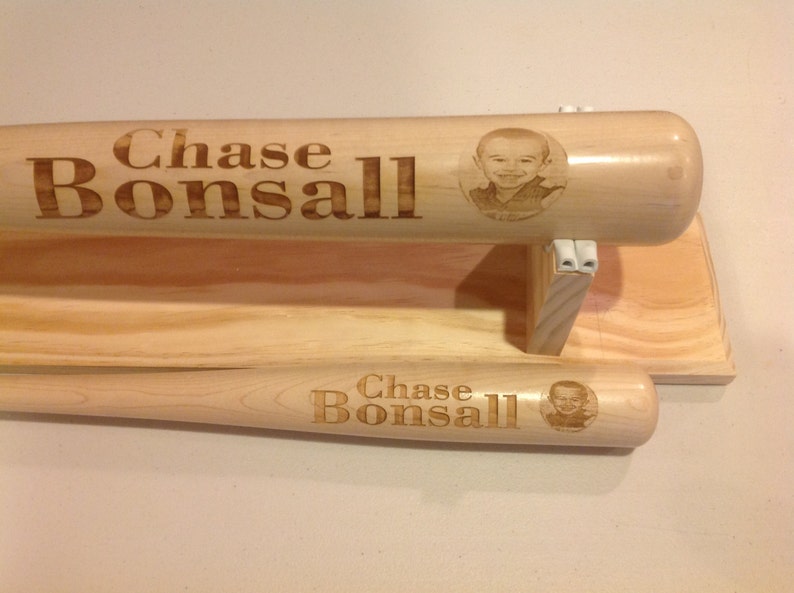 Baseball Bat Custom Engraved Maple Wood Bat with Picture & Etsy